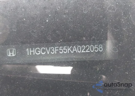 2019 Honda Accord Hybrid Ex-L from USA, damaged, VIN 1HGCV3F55KA022058
